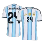 E. FERNÁNDEZ #24 Argentina Home Match Jersey Player Version 2025/26 - minejerseys