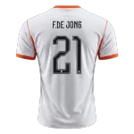F.DE JONG #21 Netherlands Away Match Jersey Player Version 2025/26 - minejerseys