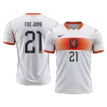 F.DE JONG #21 Netherlands Away Match Jersey Player Version 2025/26 - minejerseys