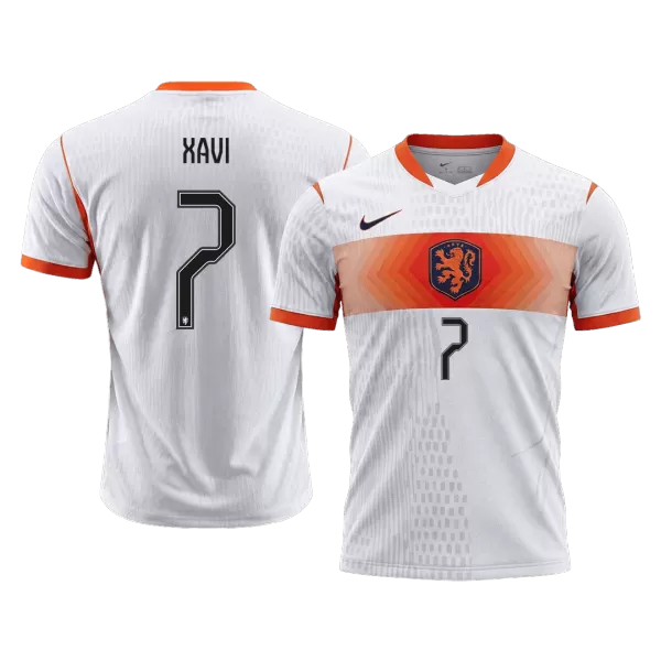 XAVI #7 Netherlands Away Match Jersey Player Version 2025/26 - minejerseys