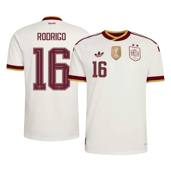RODRIGO #16 Spain Away 2 Star Match Jersey Player Version 2026 - minejerseys