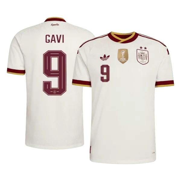 GAVI #9 Spain Away 2 Star Match Jersey Player Version 2026 - minejerseys