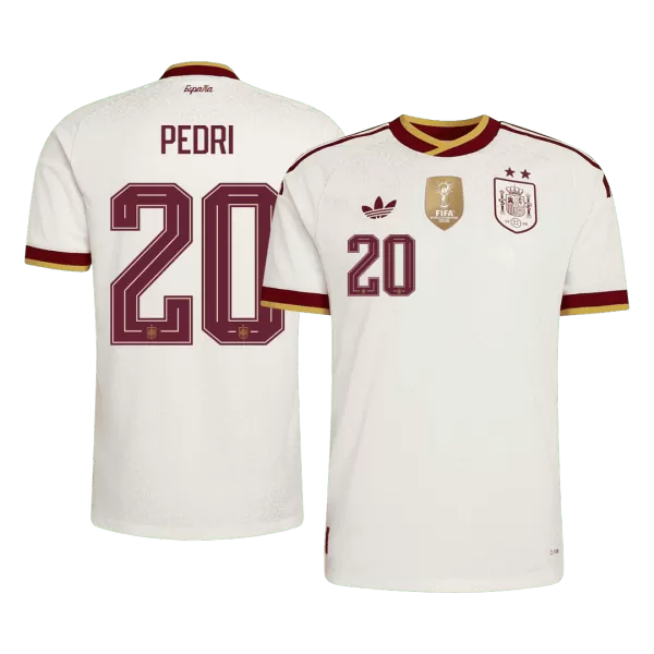 PEDRI #20 Spain Away 2 Star Match Jersey Player Version 2026 - minejerseys