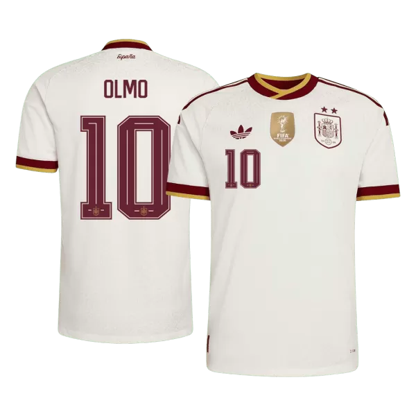 OLMO #10 Spain Away 2 Star Match Jersey Player Version 2026 - minejerseys