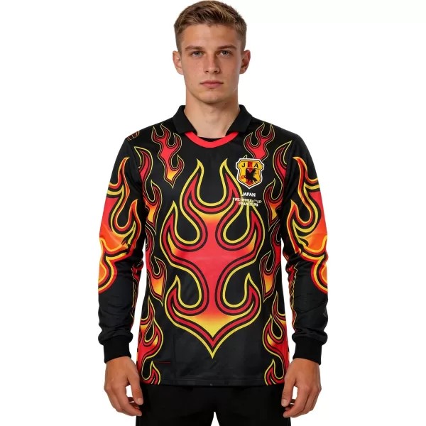 Retro Japan Goalkeeper Long Sleeve Jersey Orange World Cup 1998 - minejerseys