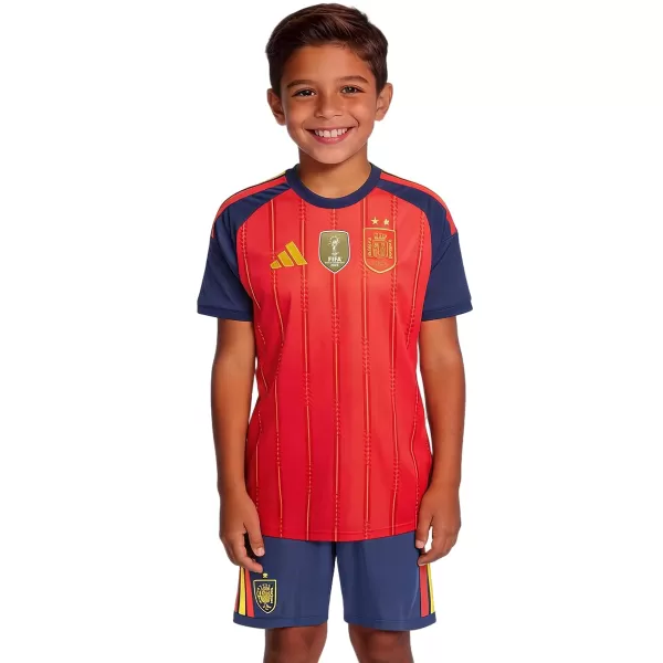 Kids Spain Home 2 Star Jersey Kit World Cup 2026 - minejerseys