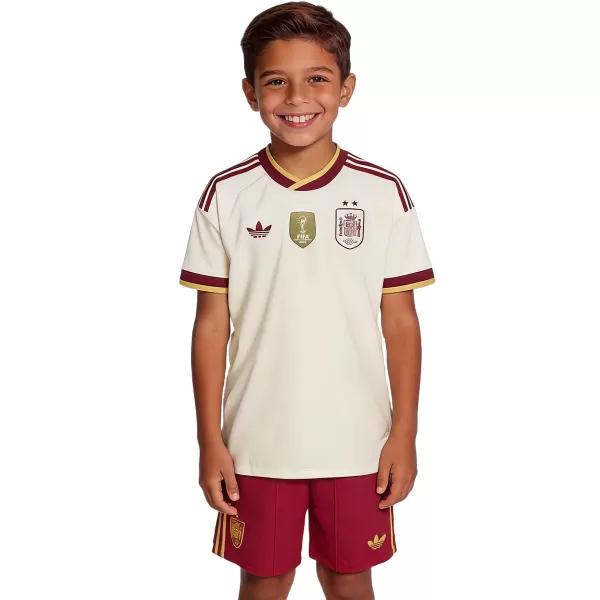 Kids Spain Away 2 Star Jersey Kit World Cup 2026 - minejerseys