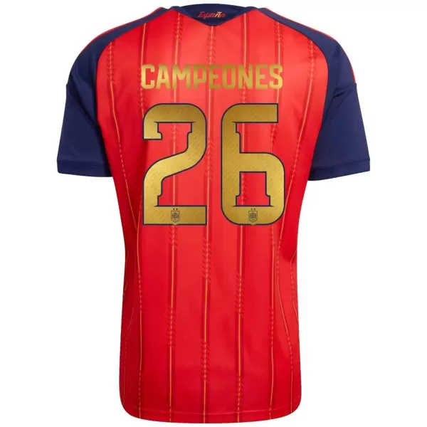 CAMPEONES #26 Spain 2026 World Cup Winners 2 Star Home Match Jersey - Player Verison - minejerseys