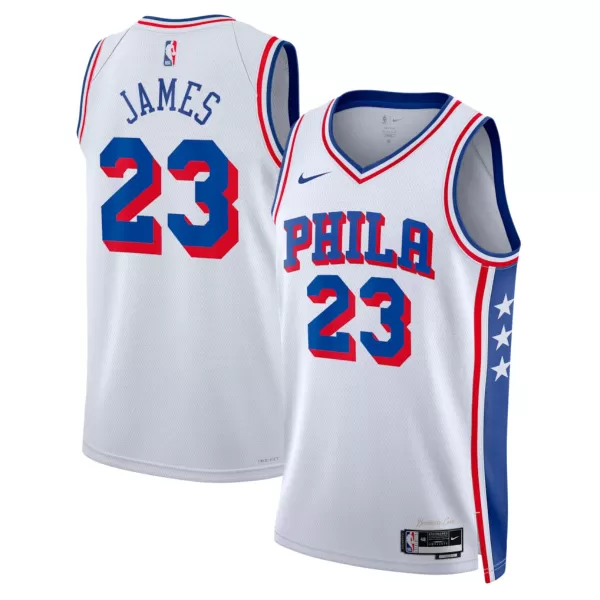 Unisex Philadelphia 76ers Lebron James #23 White Swingman Jersey - Association Edition - minejerseys