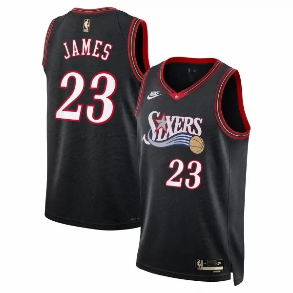 Unisex Philadelphia 76ers Lebron James #23 Black Swingman Jersey - Classic Edition - minejerseys