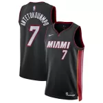 Unisex Miami Heat Giannis Antetokounmpo #7 Black Swingman Jersey - Icon Edition - minejerseys