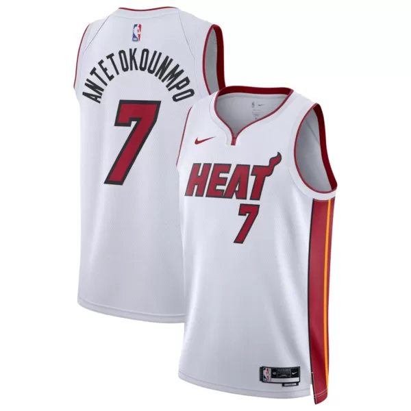 Unisex Miami Heat Giannis Antetokounmpo #7 White Swingman Jersey - Association Edition - minejerseys