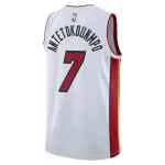 Unisex Miami Heat Giannis Antetokounmpo #7 White Swingman Jersey - Association Edition - minejerseys