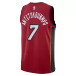 Unisex Miami Heat Giannis Antetokounmpo #7 Red Swingman Jersey - Statement Edition - minejerseys