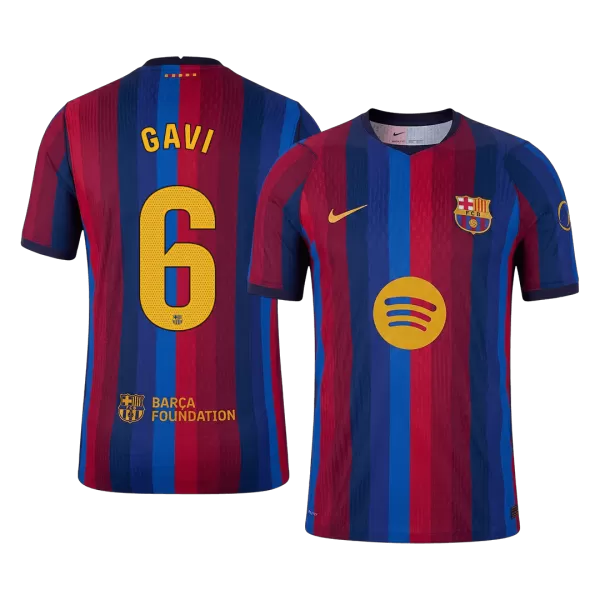 GAVI #6 Barcelona Home Match Jersey Player Version 2026/27 - minejerseys