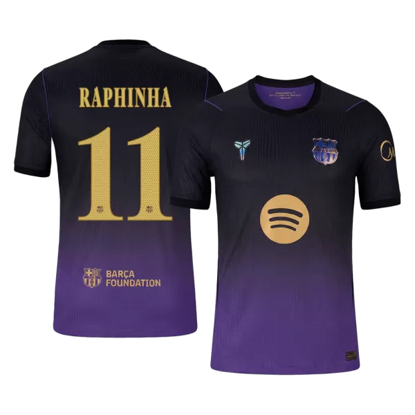 RAPHINHA #11 Barcelona Away Match Jersey Player Version 2026/27 - minejerseys