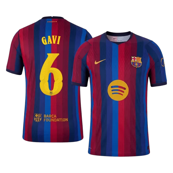 GAVI #6 Barcelona Home Match Jersey Player Version 2026/27 - minejerseys