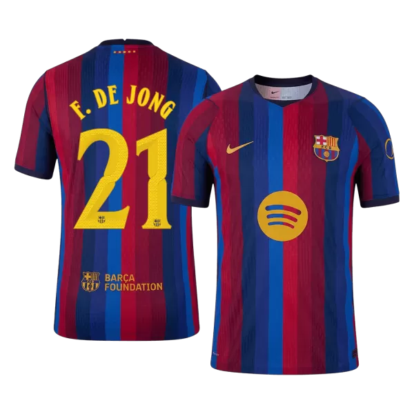 F. DE JONG #21 Barcelona Home Match Jersey Player Version 2026/27 - minejerseys