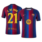 F. DE JONG #21 Barcelona Home Match Jersey Player Version 2026/27 - minejerseys