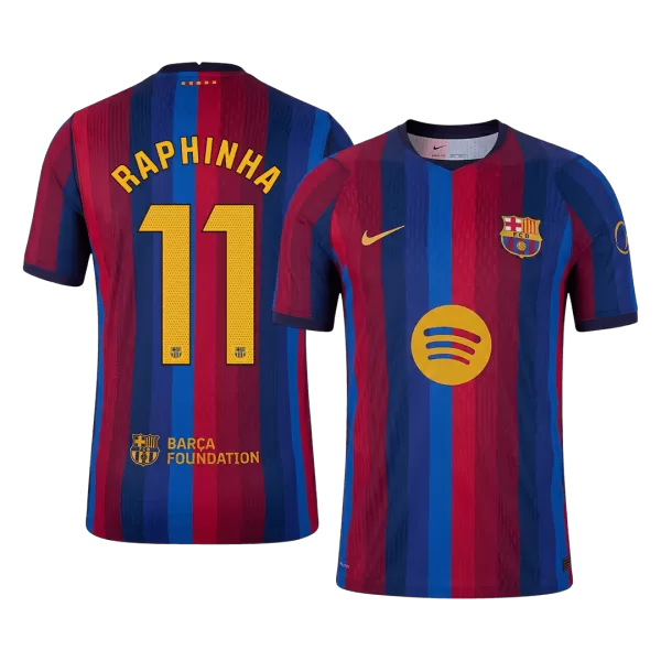 RAPHINHA #11 Barcelona Home Match Jersey Player Version 2026/27 - minejerseys