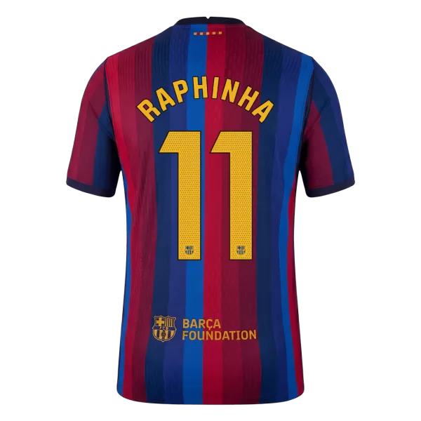 RAPHINHA #11 Barcelona Home Match Jersey Player Version 2026/27 - minejerseys