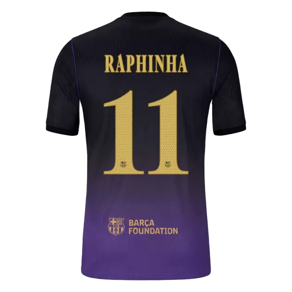 RAPHINHA #11 Barcelona Away Match Jersey Player Version 2026/27 - UCL Font - minejerseys