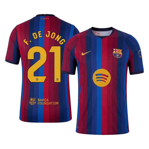 F. DE JONG #21 Barcelona Home Match Jersey Player Version 2026/27 - minejerseys