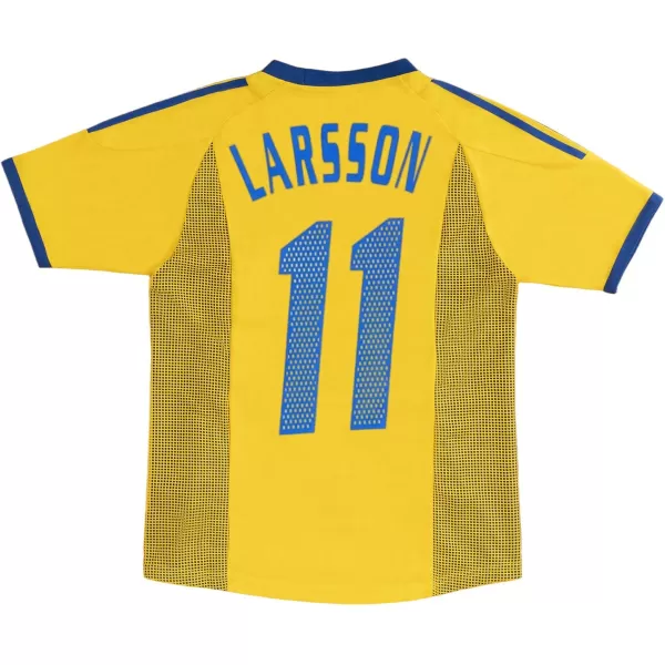 LARSSON #11 Retro Sweden Home Jersey World Cup 2002 - minejerseys
