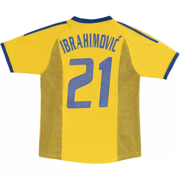 Ibrahimović #21 Retro Sweden Home Jersey World Cup 2002 - minejerseys