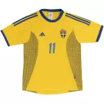 LARSSON #11 Retro Sweden Home Jersey World Cup 2002 - minejerseys