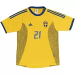 Ibrahimović #21 Retro Sweden Home Jersey World Cup 2002 - minejerseys