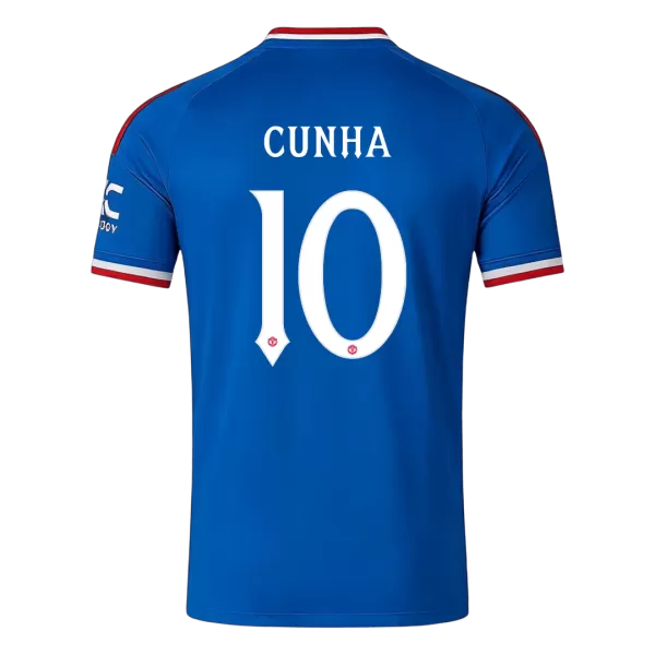 CUNHA #10 Manchester United Away Jersey 2026/27 - UCL Font - minejerseys