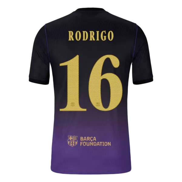 RODRIGO #16 Barcelona Away Match Jersey Player Version 2026/27 - UCL Font - minejerseys