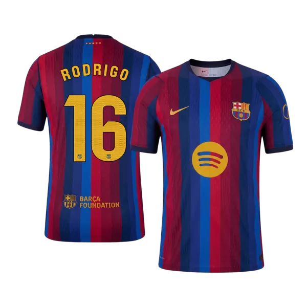 RODRIGO #16 Barcelona Home Match Jersey Player Version 2026/27 - minejerseys