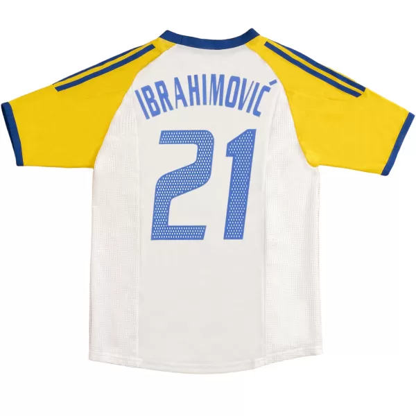 Ibrahimović #21 Retro Sweden Away Jersey World Cup 2002 - minejerseys