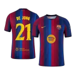 F. DE JONG #21 Barcelona Home Match Jersey Player Version 2026/27 - UCL Font - minejerseys