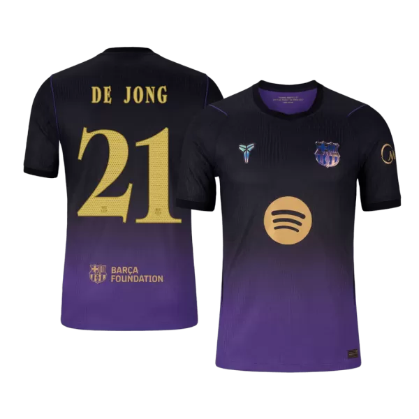 F. DE JONG #21 Barcelona Away Jersey 2026/27 - UCL Font - minejerseys