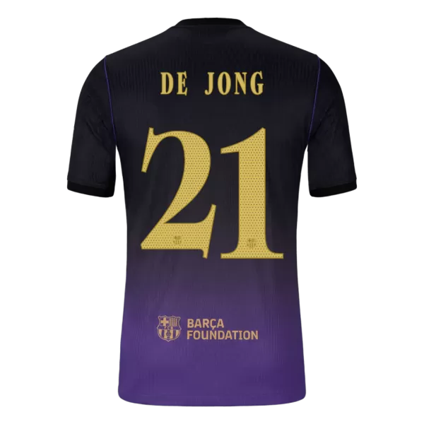 DE JONG #21 Barcelona Away Jersey 2026/27 - UCL Font - minejerseys