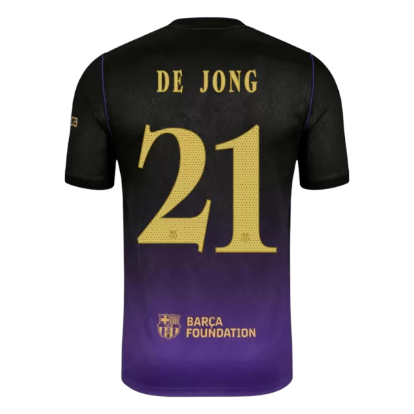 DE JONG #21 Barcelona Away Match Jersey Player Version 2026/27 - UCL Font - minejerseys