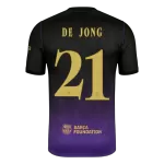 F. DE JONG #21 Barcelona Away Match Jersey Player Version 2026/27 - UCL Font - minejerseys