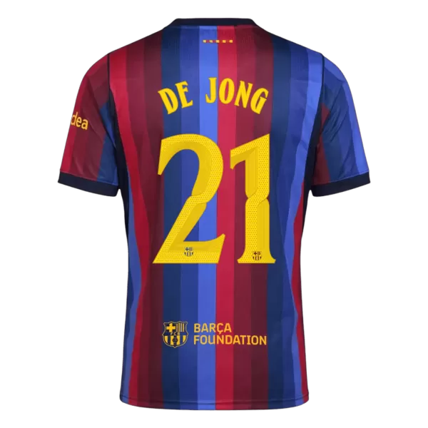 DE JONG #21 Barcelona Home Jersey 2026/27 - UCL Font - minejerseys