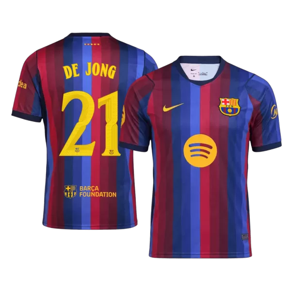 F. DE JONG #21 Barcelona Home Jersey 2026/27 - UCL Font - minejerseys