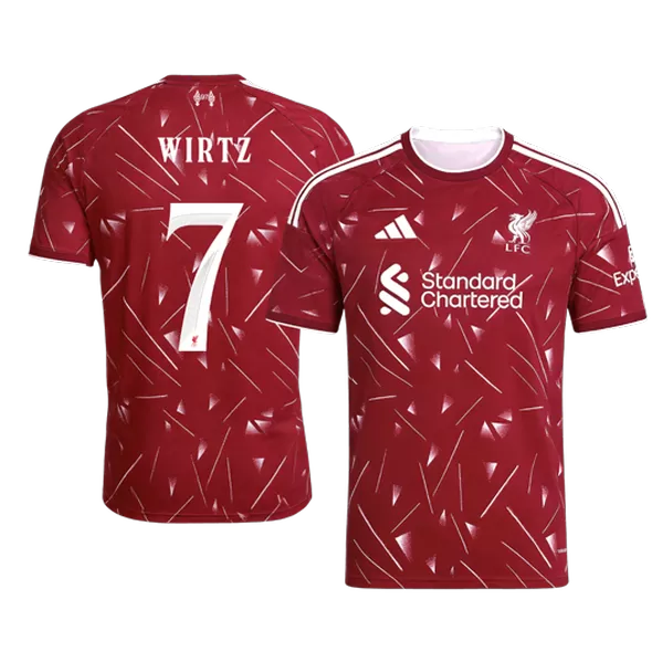WIRTZ #7 Liverpool Home Match Jersey Player Version 2026/27 - minejerseys