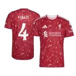 VIRGIL #4 Liverpool Home Match Jersey Player Version 2026/27 - minejerseys