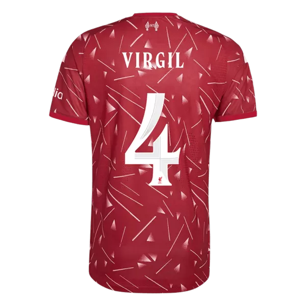 VIRGIL #4 Liverpool Home Match Jersey Player Version 2026/27 - UCL Font - minejerseys