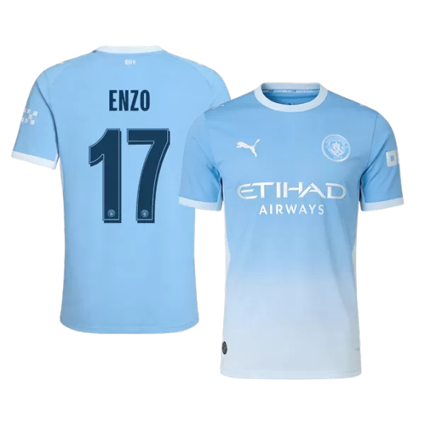 ENZO #17 Manchester City Home Match Jersey Player Version 2026/27 - minejerseys