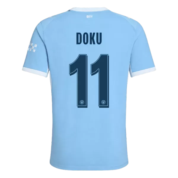 DOKU #11 Manchester City Home Match Jersey Player Version 2026/27 - UCL Font - minejerseys