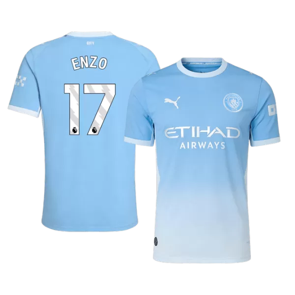 ENZO #17 Manchester City Home Match Jersey Player Version 2026/27 - minejerseys