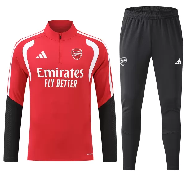 Arsenal 1/4 Zipper Sweat Kit(Top+Pants) Red 2026/27 - minejerseys