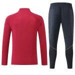 Kids Barcelona 1/4 Zipper Sweat Kit(Top+Pants) Red 2026/27 - minejerseys